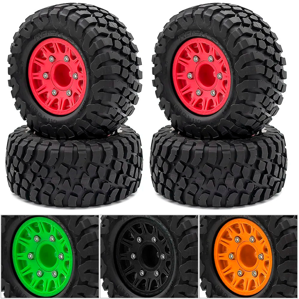 4Pcs 112mm 1/8 1/10 Short Course Truck Tire Tyre with 12mm 14mm 17mm Wheel Hex for Traxxas Slash ARRMA SENTON HSP HPI RC Car