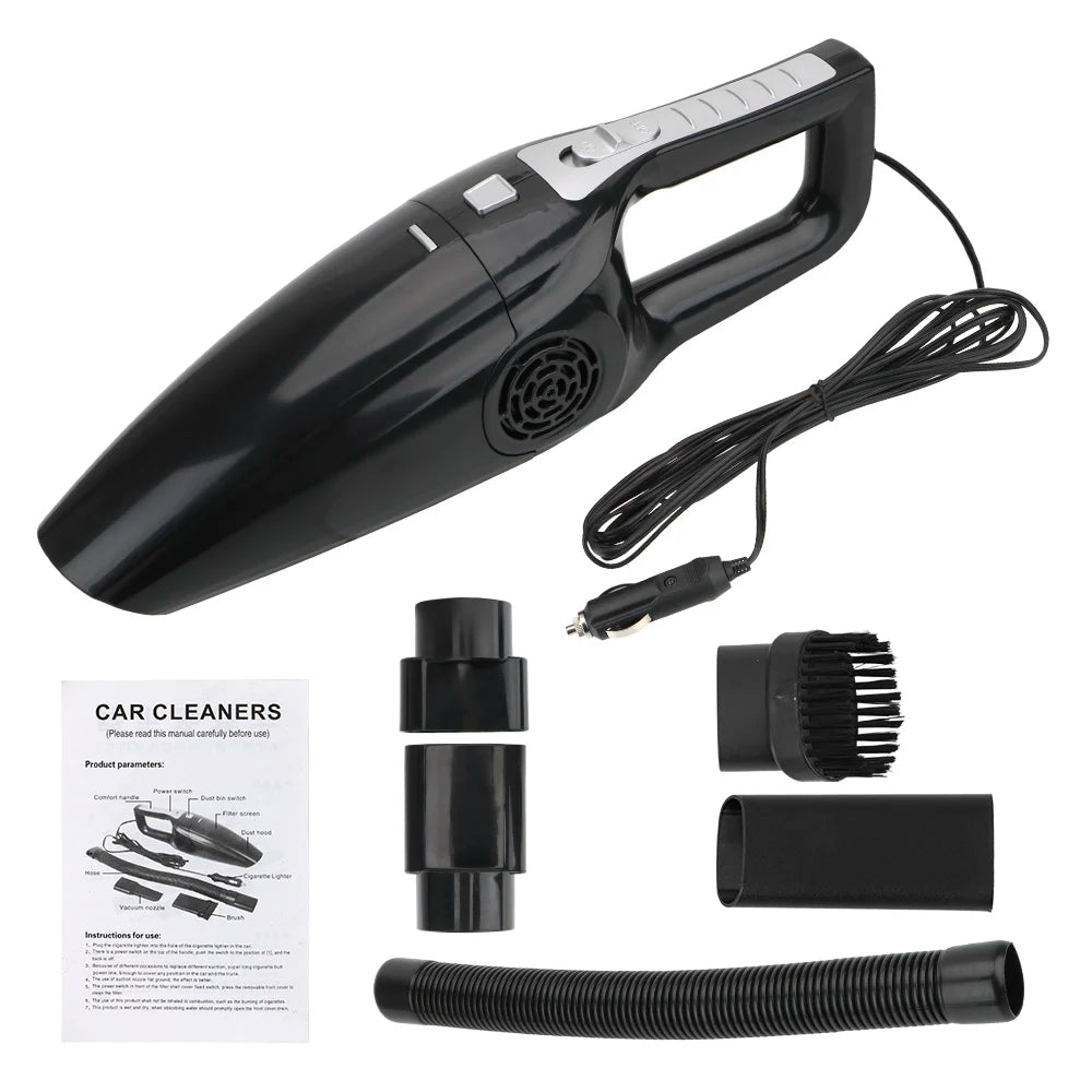 12V 120W Car Vacuum Cleaner Handheld High Suction Wet And Dry Dual Use Seat Dashboard Cleaning Automotive Accessories Interior