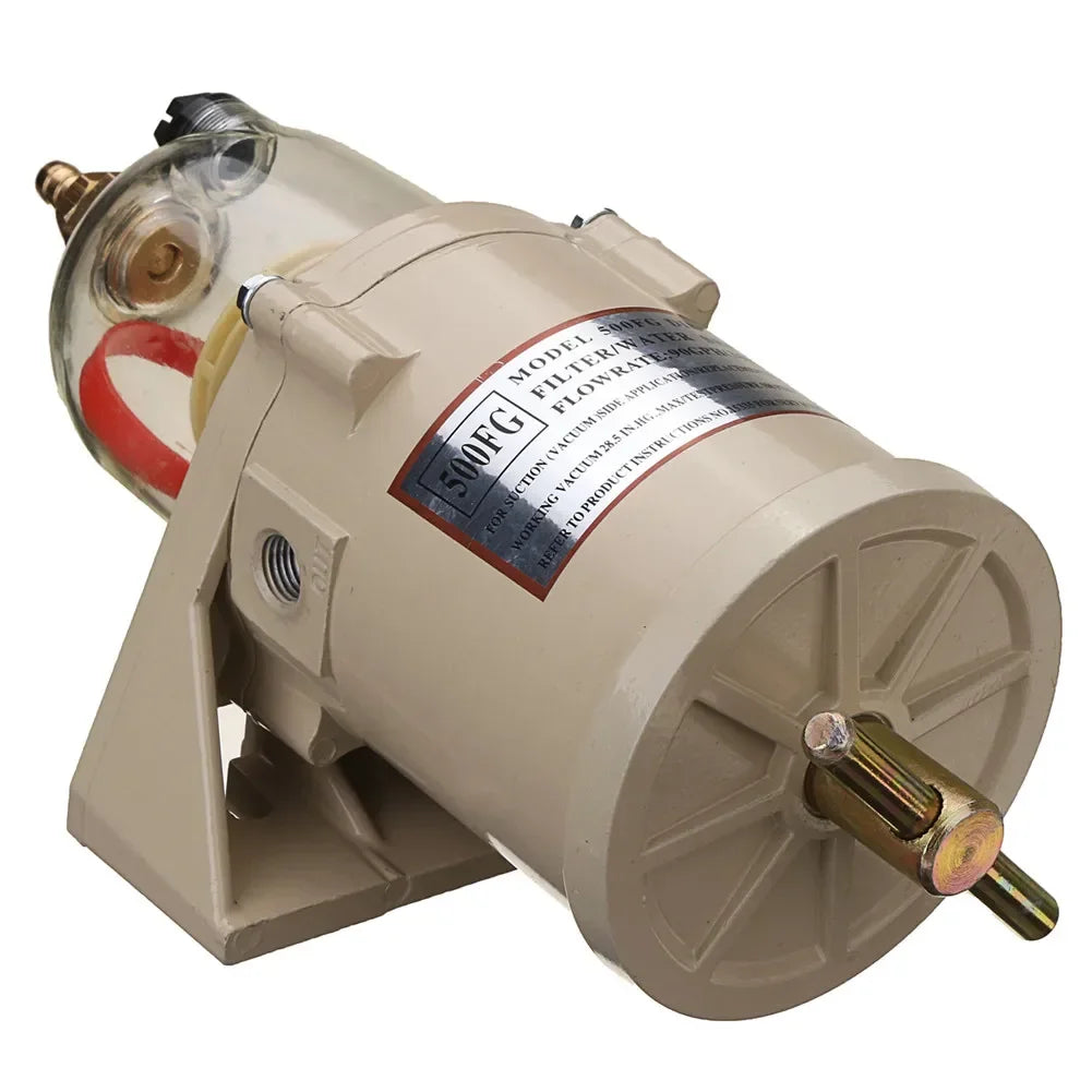 500FG 500FH Fuel Filter Marine Engine Fuel Diesel Fuel Filter Oil Water Separator 90GPH for Trucks Light Trucks Large Cars Boat