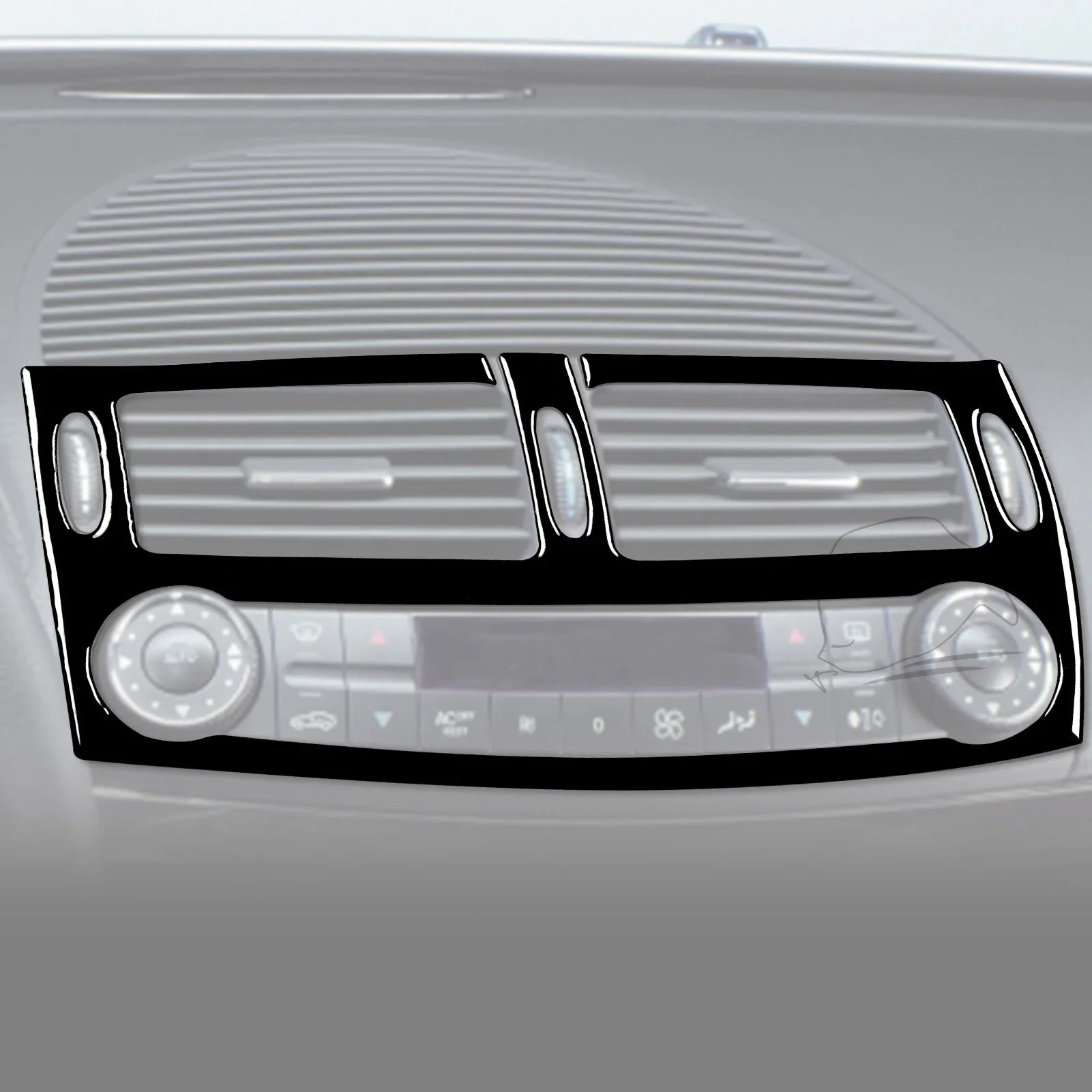 For Mercedes W211 E Class Accessories Interior 2003-2009 Co-pilot Storage  Speedometer Headlight Dashboard Stickers Piano Black