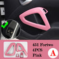 Car Interior Decoration Products ABS Protective Shell Pink Sticker For Mercedes Smart 451 Fortwo Car Modification Accessories
