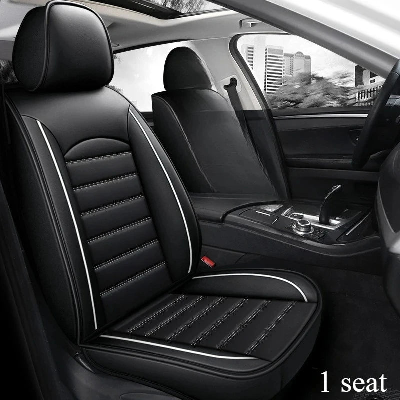 All Season Genuine Leather Full Coverage 5-Seater Car Seat Covers Summer Ready Universal Fit for Cars SUVs Trucks Premium Auto