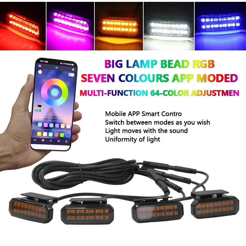 For car pickup truck off-road vehicle 18 LED Front Grille Light Car Daytime Running Light ﻿98% of vehicle models are applicable
