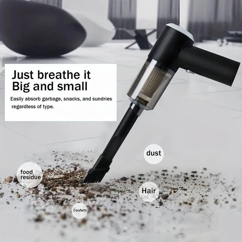 6000Pa Wireless Car Vacuum Cleaner 120W Mini Portable Cleaner Strong Suction High Power Vacuum Cleaner Dual Use for Home and Car
