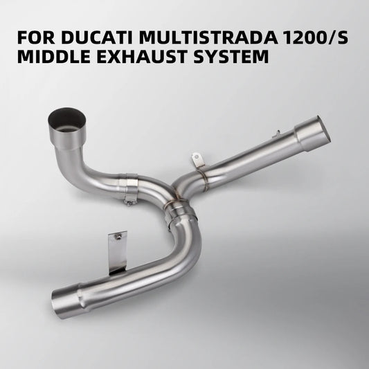 For Multistrada 1200 / S 2010 2011 2012-2014 MTS 1200 Escape Decat Pipe Motorcycle Exhaust Link Pipe Catalyst Delete Pipe