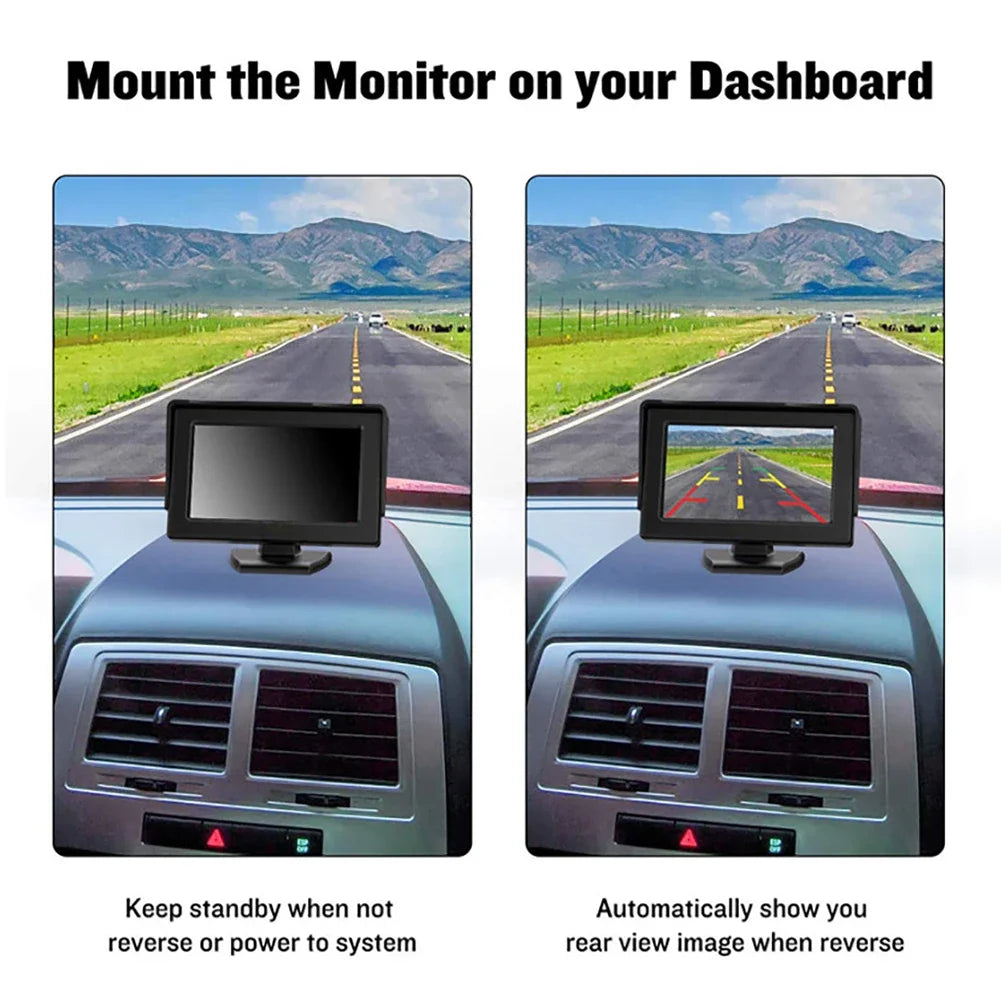 car video players 4.3 inch HD Display Foldable Car Monitor TFT LCD Cameras Reverse Camera Screen Parking