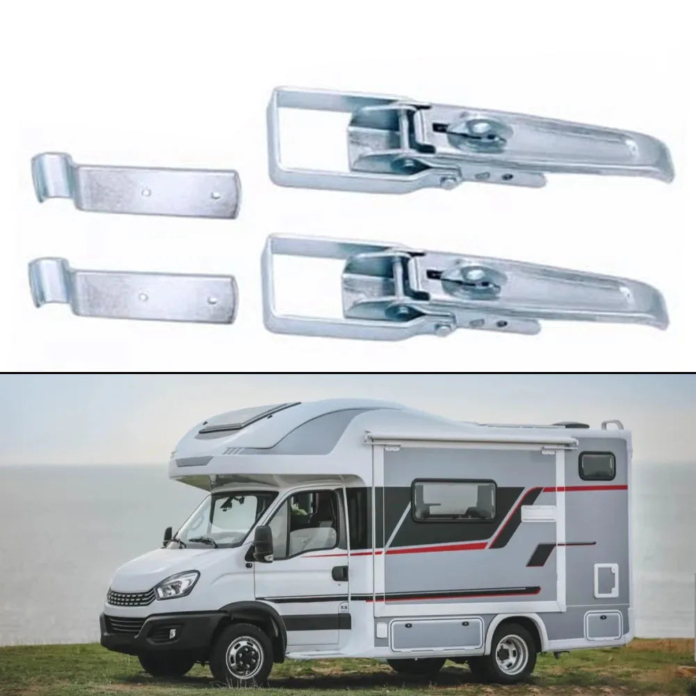 4pcs Trailer Gate Latch Handle Parts RV Trailer Lift Gate Latches Door Handle For Trailers Motorhomes Traction Latch RV Parts