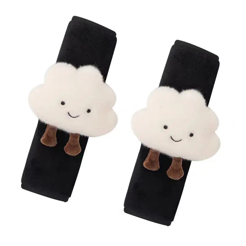 2pcs Car Styling Seat Belt Cover Shoulder Strap Harness Cushion Cartoon Cloud Seatbelt Shoulder Pad Protector Auto Accessories
