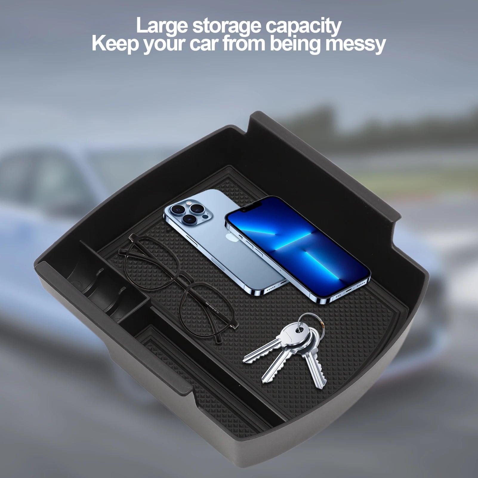 Car Armrest Box Storage Central Control Container Auto Interior for Hyundai i30 2017-2023 Car Accessories