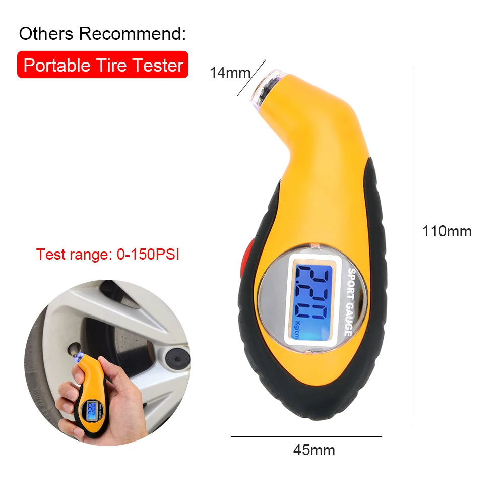 Solar TPMS Car Tire Pressure Monitoring System Sensors Tyre Tester Diagnostic Tools Rotating Holder Test Automotive Accessories