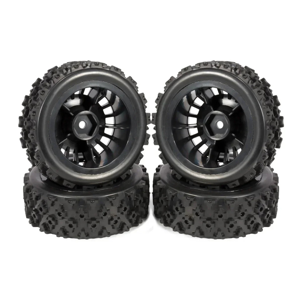 4Pcs RC Racing Car Glued Rubber Tires On Road Tyre Wheel for Tamiya TT02 TT-01 XV01 TA06 DF-03 PTG-2 WR8 Upgrades Parts