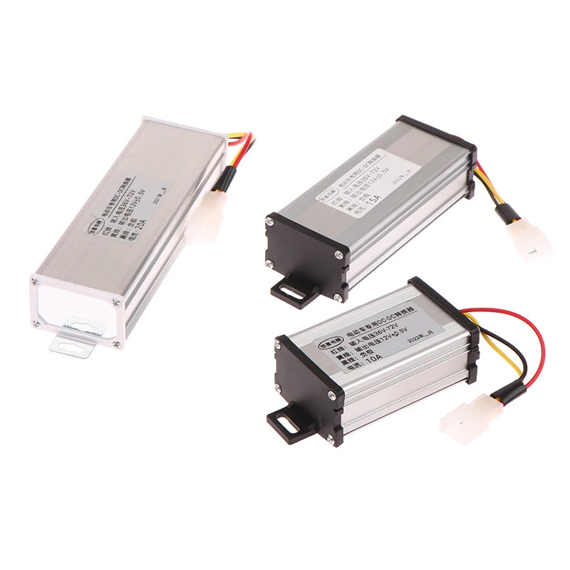 Electric Vehicle DC Converter 36/48/60/72V to 12V 10A 15A 20A 180W Power Transformer for EVs