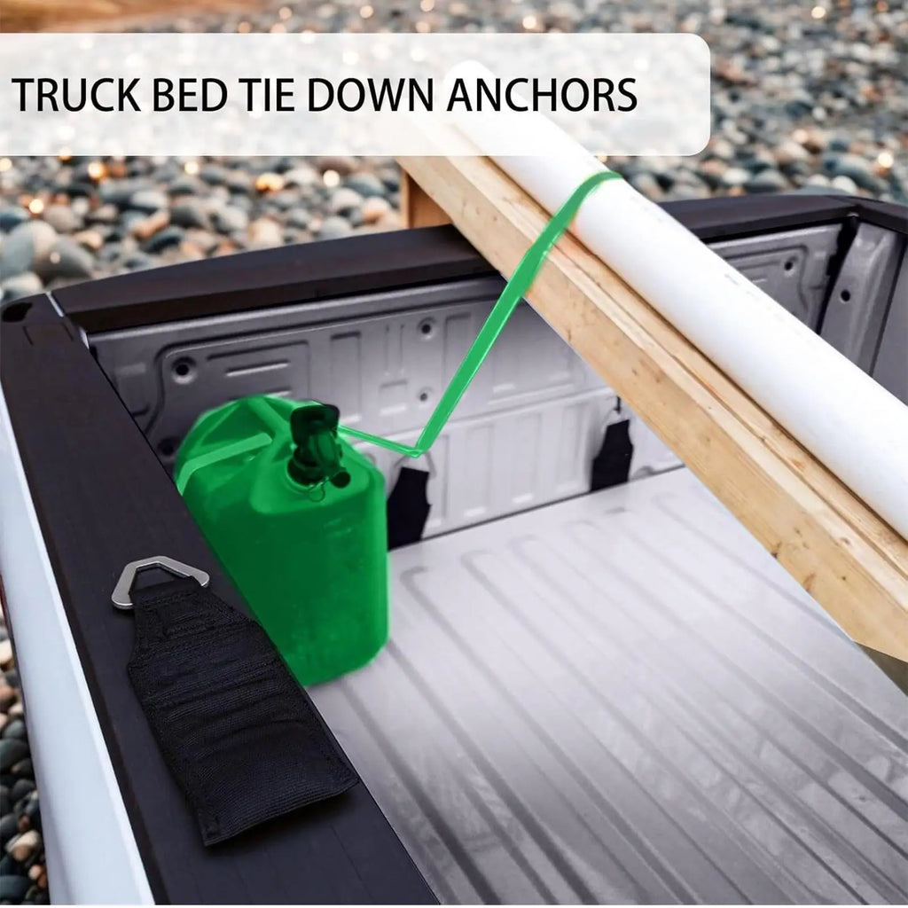 2Pcs/set Truck Beds Ratchet Straps Heavy Duty Truck Bed Anchors Cargo Mounting Accessory For Truck Beds And Tailgate Anchors