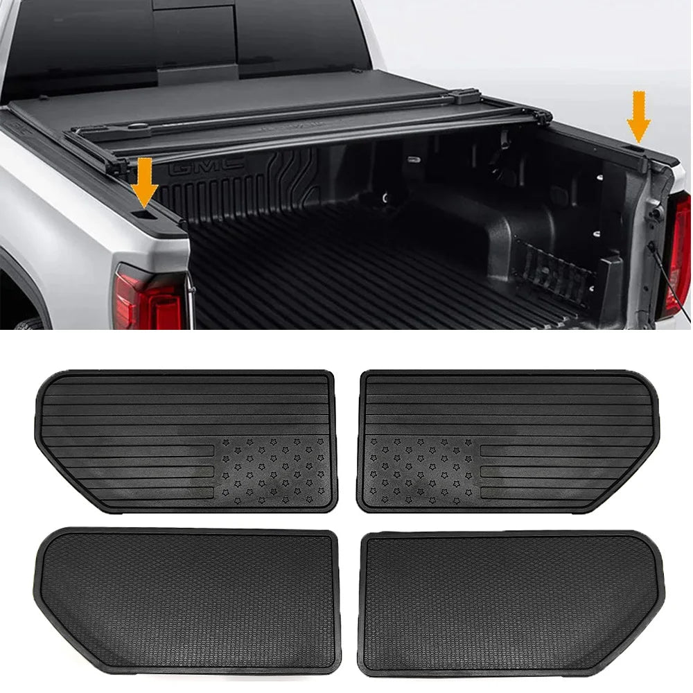 Stake Pocket Covers Custom For GMC Sierra 1500 Chevrolet Silverado 1500 2019+ Truck Bed Rail Hole Plugs Stake Pocket Caps Cover