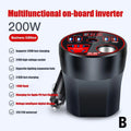200W Multi-function Car Power Inverter 12V/24V To 220V Converter Led Display Charger Socket Fast Charging Car Accessories