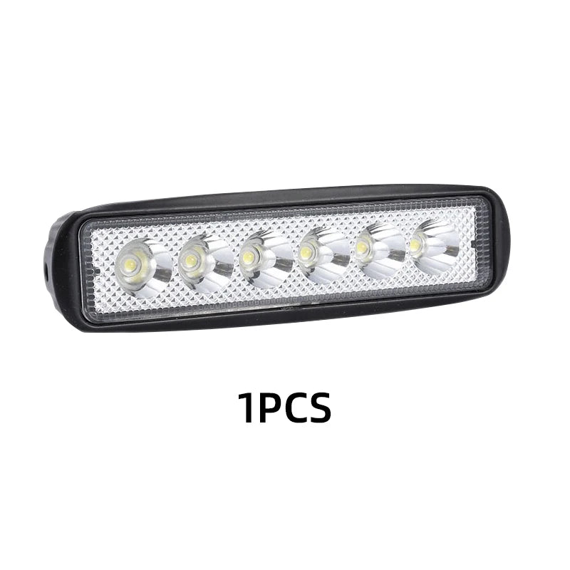 6 LED Car Work Light High Bright Spotlight Offroad Automobile Truck Driving Fog Headlights DRL Driving Lamp 12V Universal
