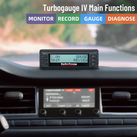 OBD2/EOBD Auto Scan Gauge/Asian Car Diagnostic Tool Turbogauge 4-In-1 Trip Computer TG4