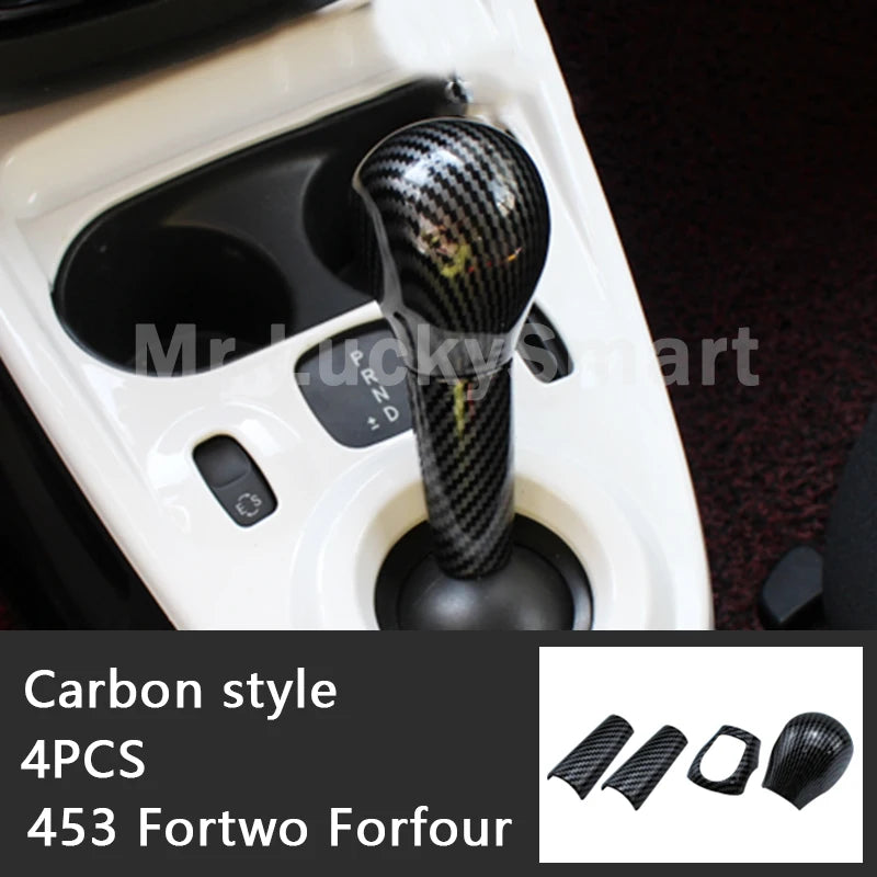 Carbon Car Interior Decoration Accessories ABS Protection Modification Sticker For Smart 453 Fortwo Forfour Car Exterior Styling