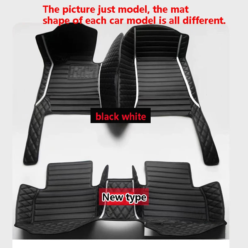 Car Floor Mats For Audi A6 C6 4F 2004~2011 Carpet Luxury Leather Mat Durable Rug Auto Interior Parts Car Accessories