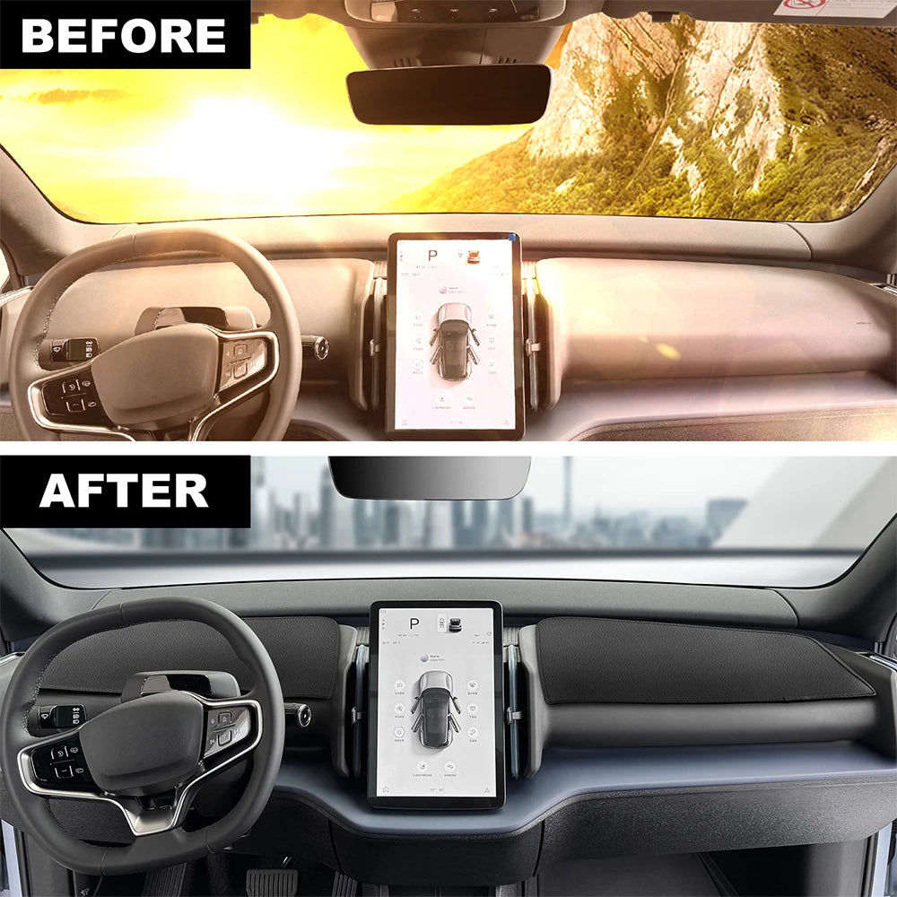 Car Dashboard Cover Pad For Volvo EX30 2023 2024 2025 Sun Shade Avoid Light Mat PU Leather Flannel Anti-UV Accessories LHD RHD
