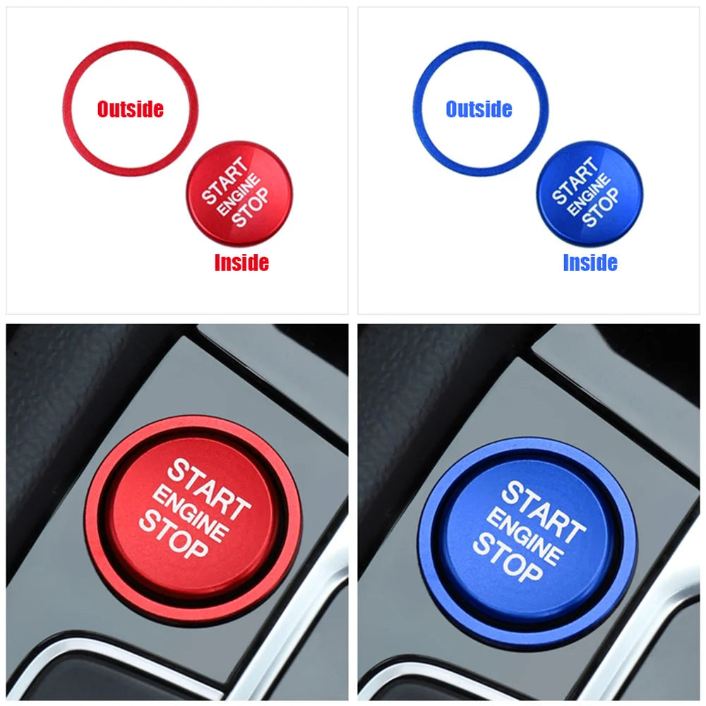 Interior Accessories For VW Arteon CC Passat B8 Golf 7 Magotan Jetta T-Roc Car Engine Start Stop Button Ring Ignition Cover Trim