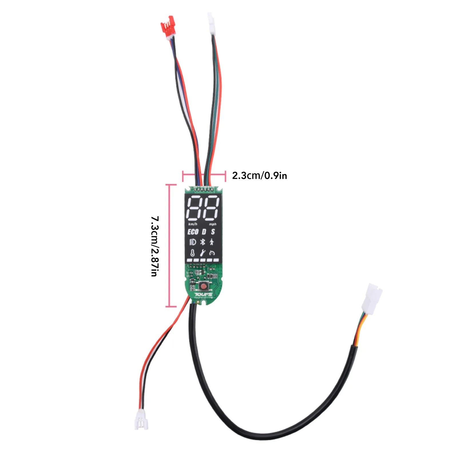 Piezas de scooter eléctrico, placa de circuito impreso para tablero de scooter eléctrico, pantalla transparente, Bluetooth para scooter eléctrico de 8,5 a 10 pulgadas
