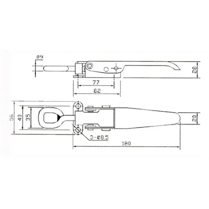 1 Set Heavy Duty Trailer Spring Hasp Container Door Handle Hasp Fastener Accessories, Truck Trailer Buckle Hasp Safety Latch