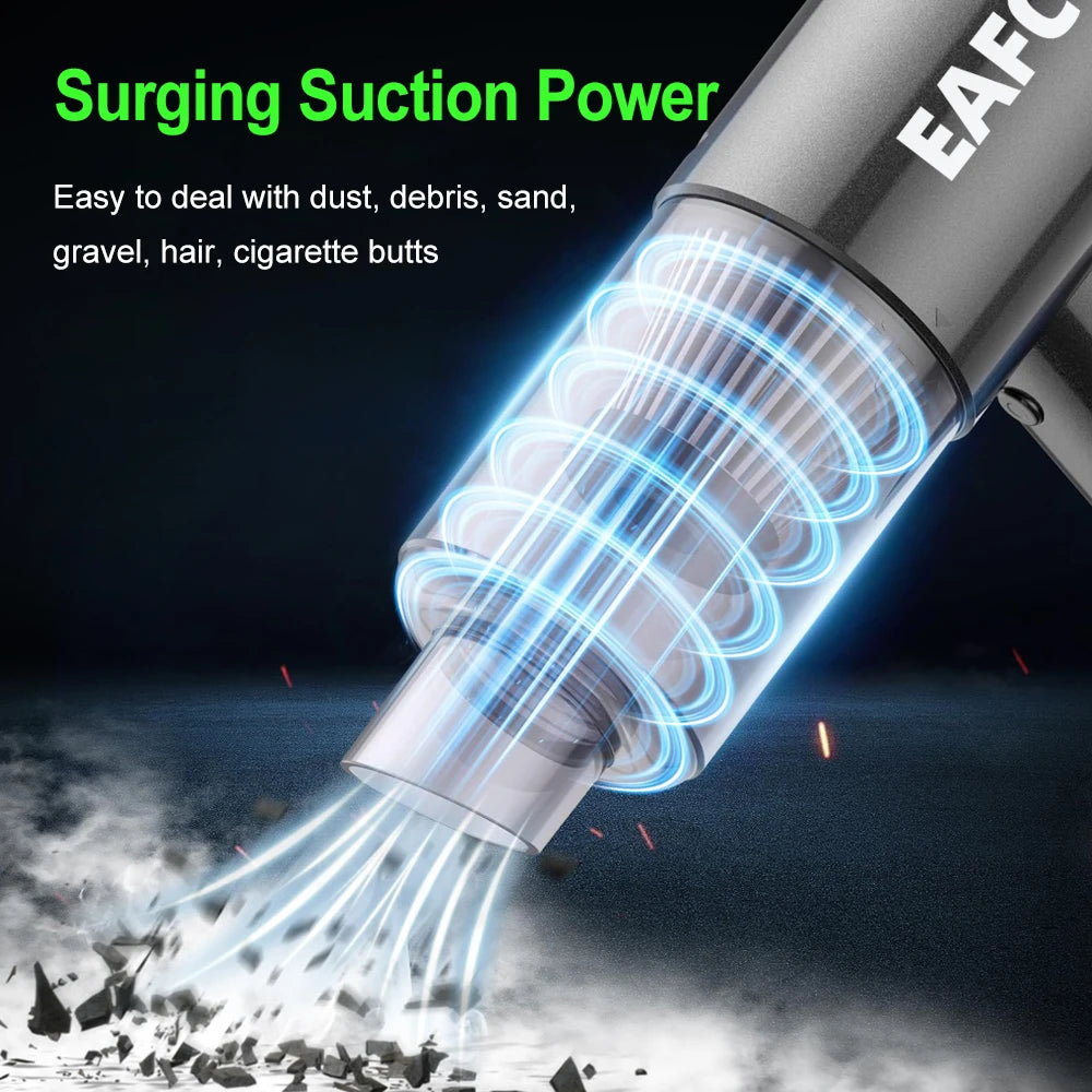 EAFC 3 IN 1 Car Vacuum Cleaner + Dust Blower + Vacuuming, Power Strong Dust Catcher Cleaner Vacuum Cleaning for Car Home Pet
