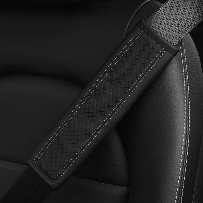 Car accessories seat belt PU Leather Safety Belt Shoulder Cover Breathable Protection Seat Belt Padding Pad Auto Interior