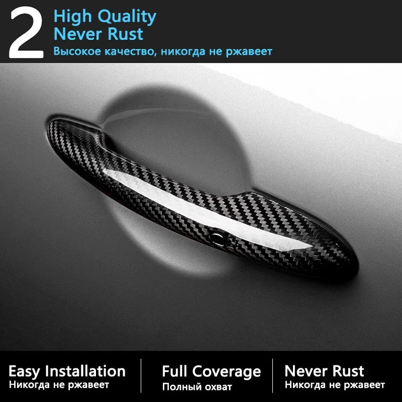 Door Handle Covers For SEAT Ateca 2022 Accessories Cupra KH7 2016 2017 2018 2019 2020 2021 Carbon Fiber Exterior Car Accessories