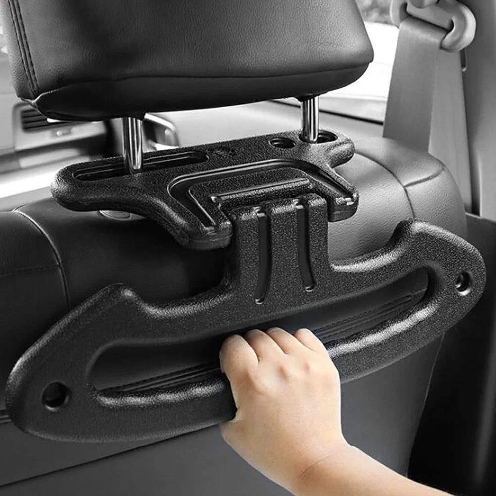 Car Seat Coat Rack Black Abs Clothes Holder For Suits Shirts Groceries Bags Umbrellas Headrest Mount Vehicle Accessory Car Coat