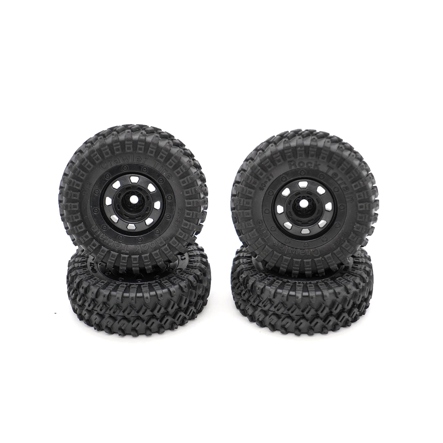 4PCS 60*21mm Rubber Front Rear Wheel Tyre 1.3" mud terrain tire for 1:18 TRX4M Traxxas RC Mini Crawler Model Upgrade Accessories