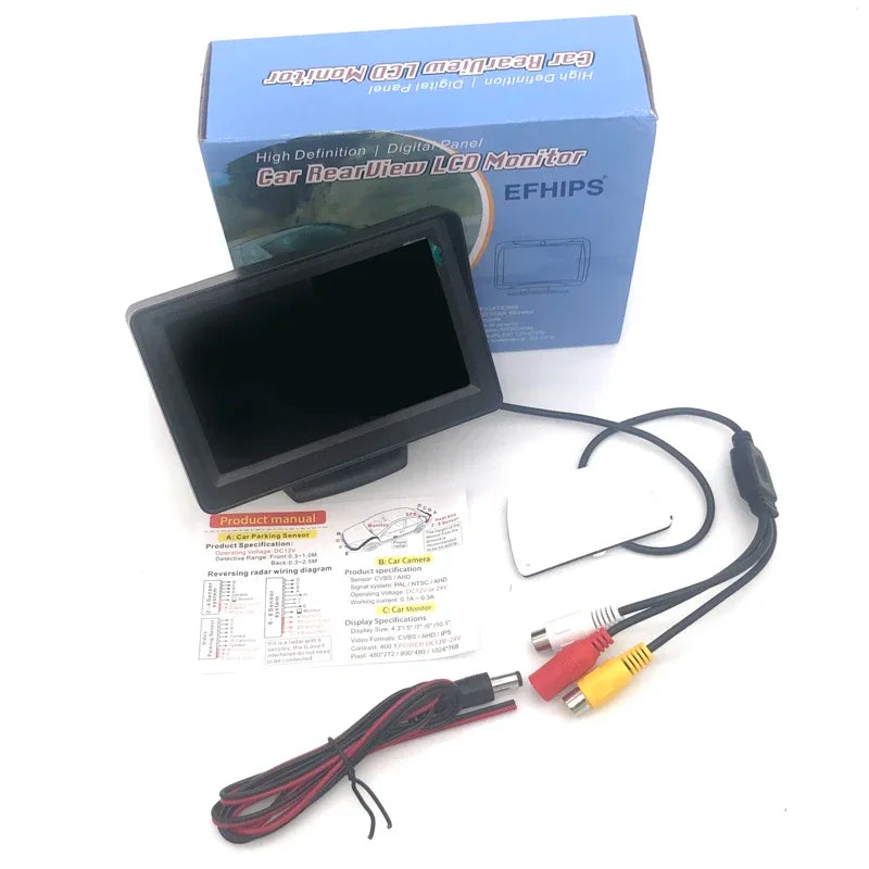car video players 4.3 inch HD Display Foldable Car Monitor TFT LCD Cameras Reverse Camera Screen Parking