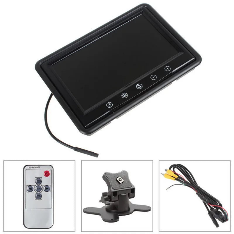 9 Inch Digital Car Monitor High Resolution Color TFT LCD With 2 Video Input Car Parking Assistance Monitors  For Rearview Camera