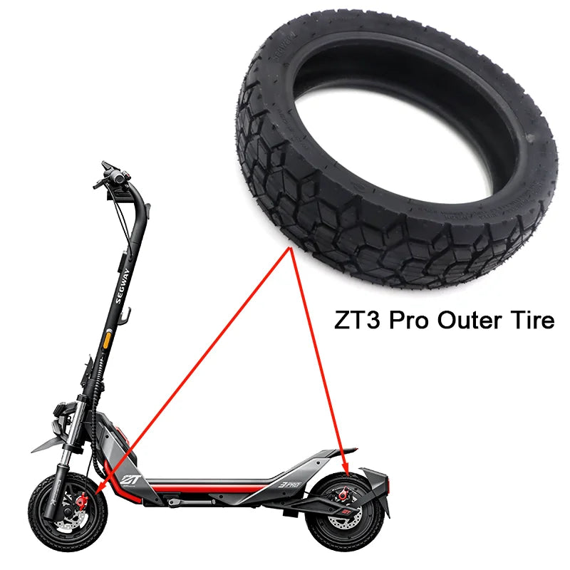 Original 11-inch Off-road Tires For Ninebot By Segway ZT3 / ZT3 PRO Electric Scooter 70/60-7.5 Tubeless Tyres Wheel Accessories