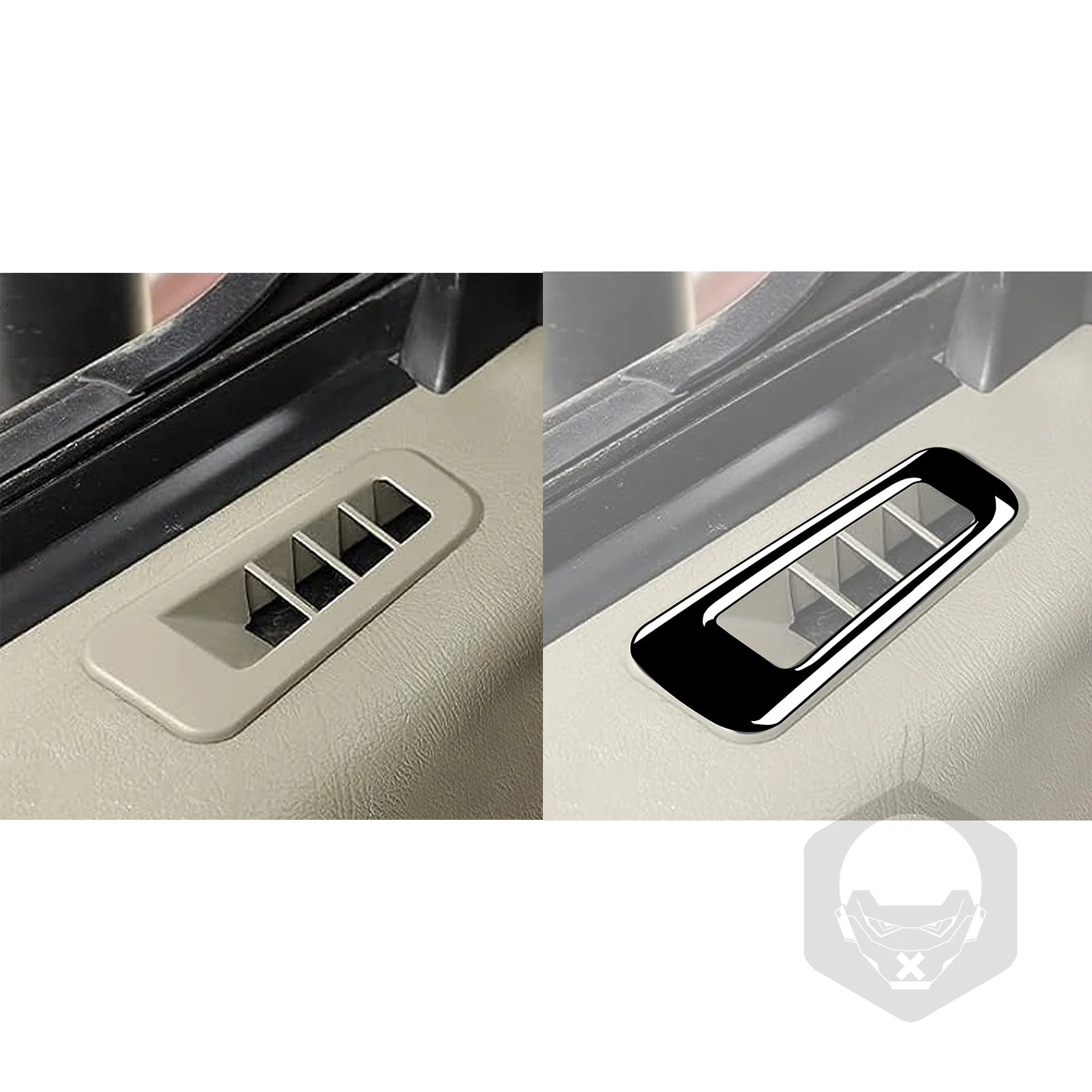 Para Hummer H2 2003 2004 2005 2006 2007 Accesorios para el coche Marco de salida de ventilación de la puerta interior Cubierta embellecedora Pegatinas Modificación
