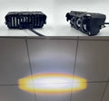 LED Motorcycle Spot Light Dual Color Hi/Low Beam Fog Lamps for Car Trucks SUV UTV 12V 24VMini Lens Headlight Driving Light