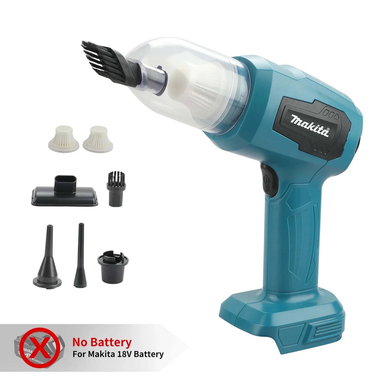 Makita Wireless - Charged Car Vacuum: Strong Suction for Cars & Households, Handheld Dual - Function (Blow/Suck)
