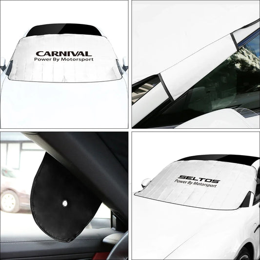 Car Windshield Cover Sunshade Parasol Auto Accessories For Kia PICANTO RIO CARNIVAL SELTOS MOHAVE CARENS NIRO CERATO VENGA K5