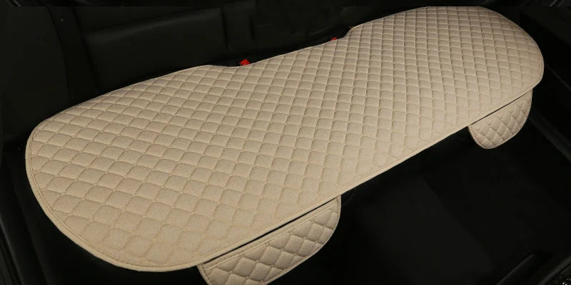 Car Seat Cover Accesorries Flax Summer Protect Cushion Protector Front Rear Full Set Vehicle Supplies Auto Interior Universal