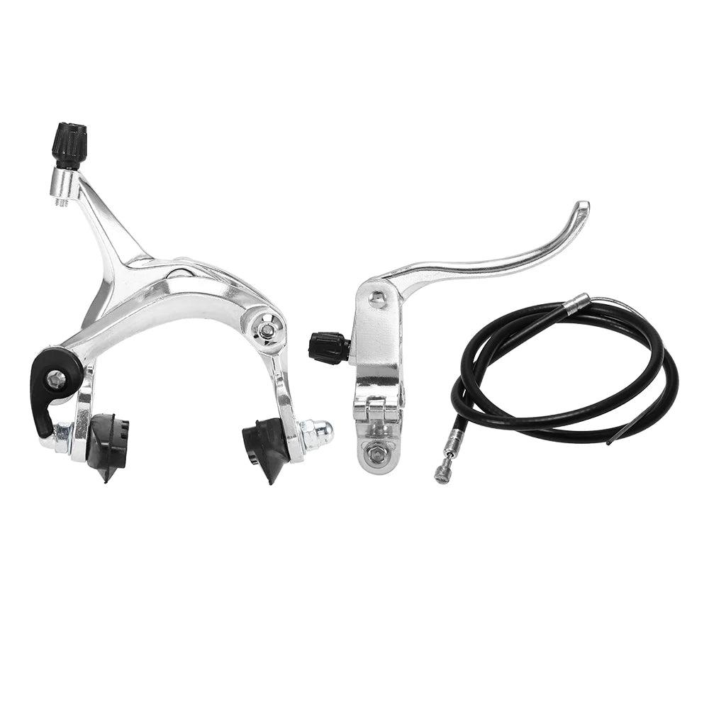 Front/Rear Fixie Bike Brake Kit Road Bike Cruiser Brake Set Bike Caliper Brake Kit Side Pull Brake Set Mountain Bike Accessories