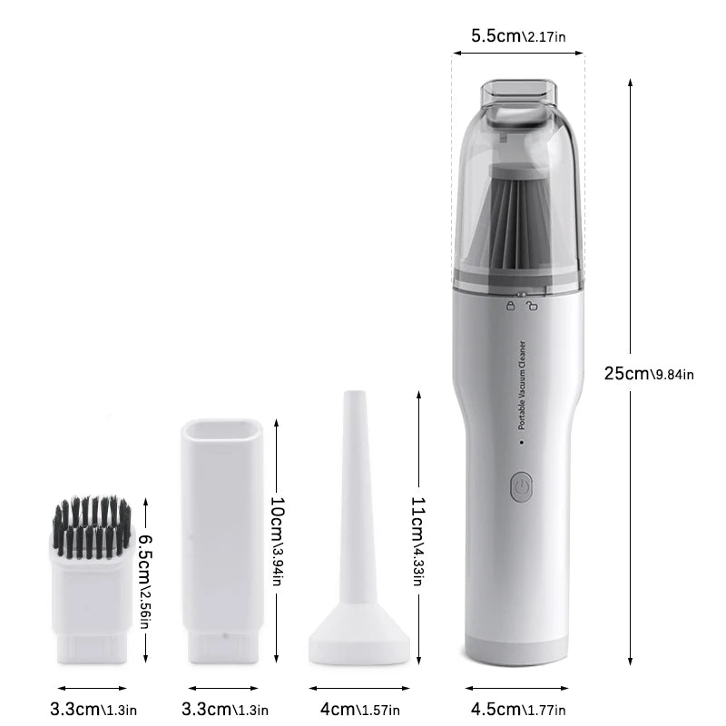 Powerful Suction Handheld Vacuum Cleaner Mini Car Cleaning Car Vacuum Cleaner Rechargeable for Car and Home Auto Vacuum Cleaner