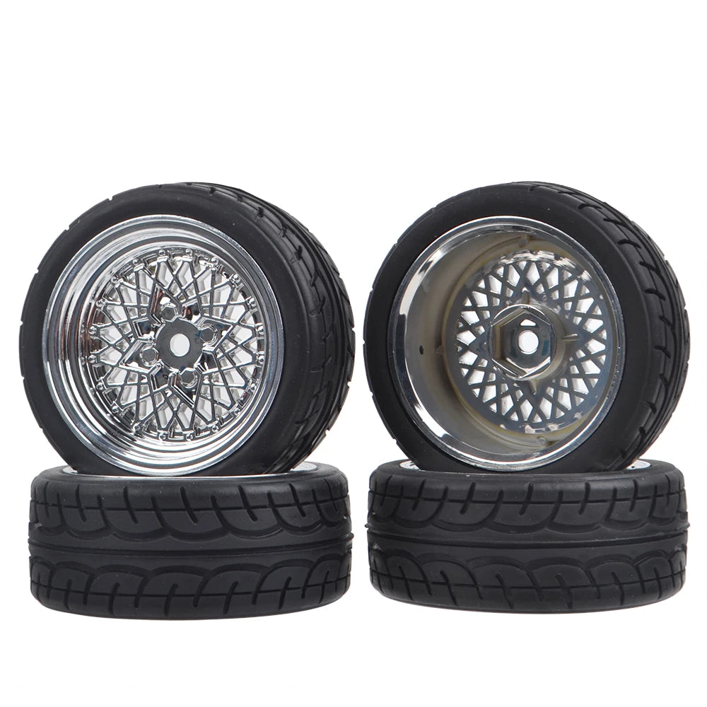 1/10 On Road Tire 12mm HEX Wheels Tyre for 1:10 Scale RC Touring Racing Car Tamiya TT02 Wltoys HPI Traxxas Kyosho Accessories