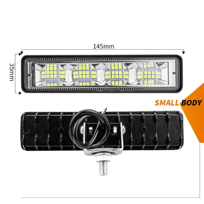 24 Led Car Work Light DRL Spotlight Headlights Waterproof Light Auto Offroad SUV Truck Headlights Driving Lamp DC 12V-60V 6500K