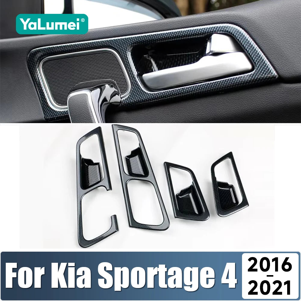 For Kia Sportage 4 QL 2016 2017 2018 2019 2020 2021 ABS Car Inner Door Handle Bowl Cover Trim Stickers Accessories