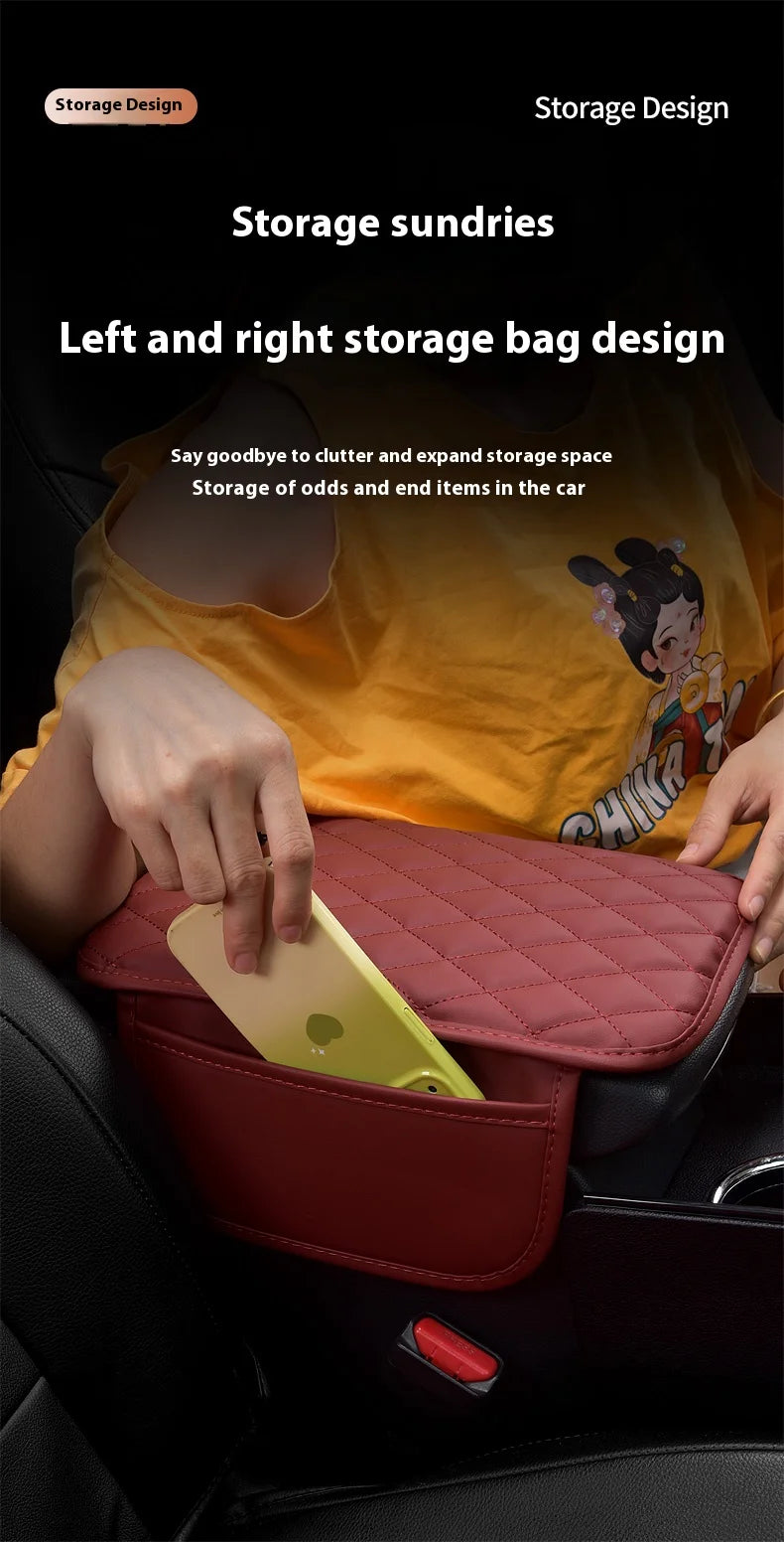 Car Interior Accessories Armrest Box Height Increase Pad Storage Bag Center Console Cover for Hyundai I20 I30 Ix35 Tucson