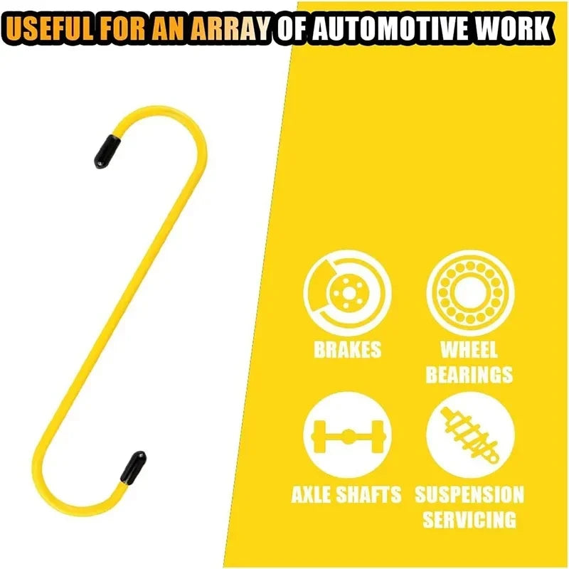 Car Brake Caliper Hooks Auto Brake Caliper Hangers Hooks with Rubber Tips Universal Tools for Brake Bearing Axle Suspension Work
