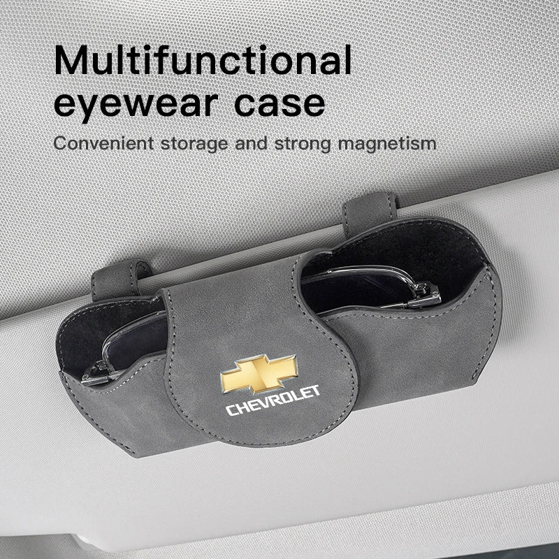 Car Sun Visor Glasses Storage Box Accessories For Chevrolet Equinox Trailblazer Bolt Spark Tahoe Z71 Aveo Impala Lacetti Malibu