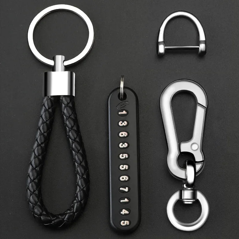 1pc Anti-Lost Car Keychain, Phone Number Card Keyring, Phone Number Plate, Lock Key Ring Auto Vehicle Key Chain, Car Accessories