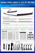 Upgrade Symphony Led Car Interior Ambient Light Decoration for Audi A3 2021-2024 Carbon Fiber Pattern Trim Accessories